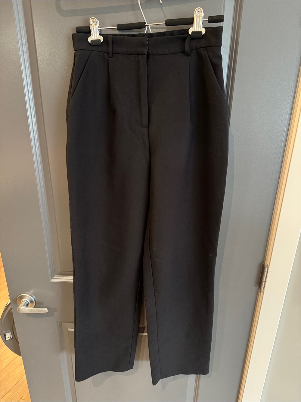 High-Rise Black Tailored Women’s Trousers